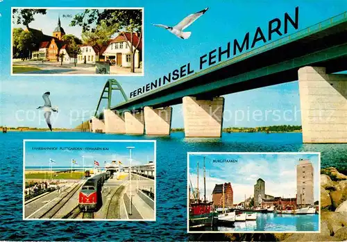 AK / Ansichtskarte Fehmarn Faehrbahnhof Puttgarden Fehmarn Kai Burgstaaken Burg Kat. Fehmarn
