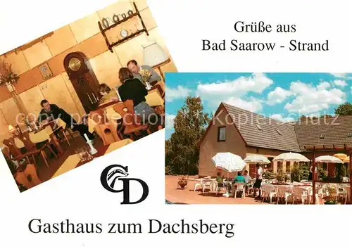 AK / Ansichtskarte Bad Saarow Gasthaus zum Dachsberg Gastraum Terrasse Kat. Bad Saarow