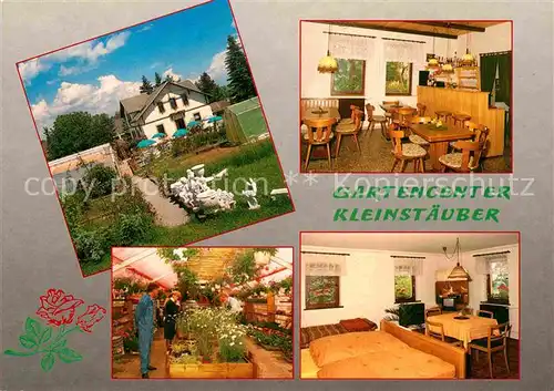 AK / Ansichtskarte Stolpen Gartencenter Kleinstaeuber Landhaus Pension mit Cafe Gastraum Zimmer Kat. Stolpen