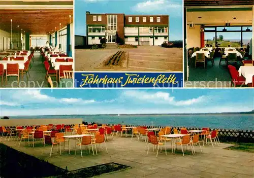 AK / Ansichtskarte Hollern Twielenfleth Hotel Restaurant Cafe Faehrhaus Twielenfleth Terrasse Kat. Hollern Twielenfleth