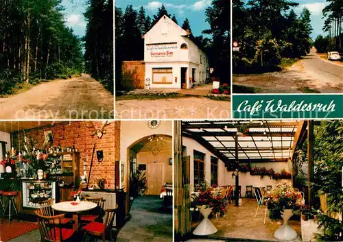 AK / Ansichtskarte Fahrenhorst Cafe Waldesruh Gastraum Wintergarten Waldwege Kat. Stuhr