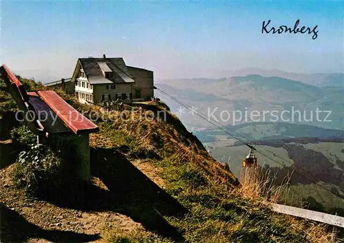 AK / Ansichtskarte Kronberg Saentis Luftseilbahn Berggasthaus Ruhebank Fernsicht Appenzeller Land Kat. Kronberg