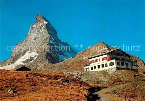 AK / Ansichtskarte Zermatt VS Berghotel Schwarzsee Matterhorn Walliser Alpen Kat. Zermatt