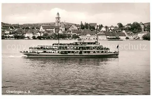 AK / Ansichtskarte Motorschiffe Karlsruhe ueberlingen Bodensee  Kat. Schiffe