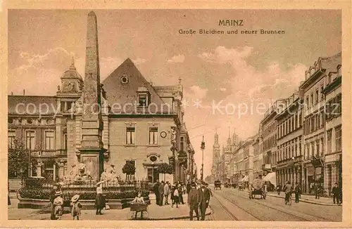 AK / Ansichtskarte Mainz Rhein Grosse Bleiche und neuer Brunnen