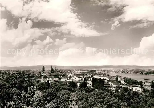 AK / Ansichtskarte Mainz Rhein Gesamtansicht mit Blick zum Dom Landeshauptstadt Universitaetsstadt