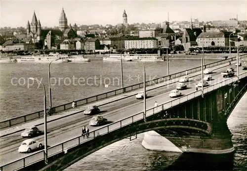 AK / Ansichtskarte Mainz Rhein Rheinbruecke Landeshauptstadt Universitaetsstadt