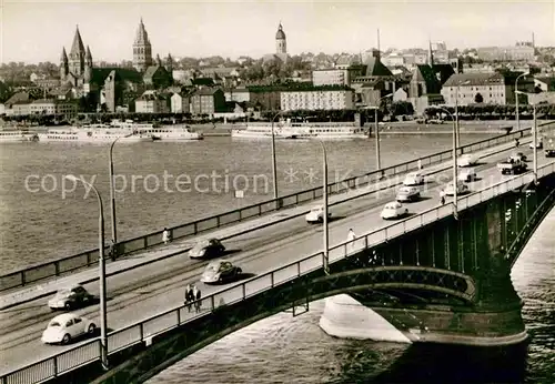 AK / Ansichtskarte Mainz Rhein Rheinbruecke Landeshauptstadt Universitaetsstadt