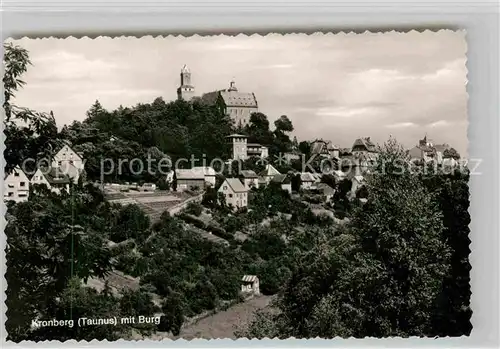 AK / Ansichtskarte Kronberg Taunus Teilansicht mit Burg Kat. Kronberg im Taunus