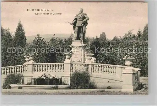 AK / Ansichtskarte Cronberg Taunus Kaiser Friedrich Denkmal Statue Kat. Kronberg Taunus