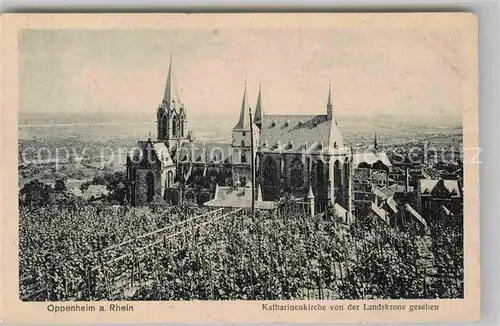 AK / Ansichtskarte Oppenheim Katharinenkirche von der Ruine Landskrone gesehen Kat. Oppenheim Rhein