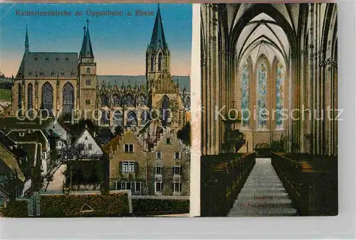 AK / Ansichtskarte Oppenheim Katharinenkirche Innenansicht Kat. Oppenheim Rhein