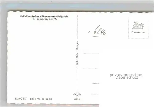 AK / Ansichtskarte Koenigstein Taunus Teilansicht Heilklimatischer Hoehenkurort Kat. Koenigstein im Taunus