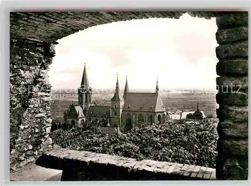 AK / Ansichtskarte Oppenheim Blick auf Katharinenkirche von Burgruine Landskrone Kat. Oppenheim Rhein