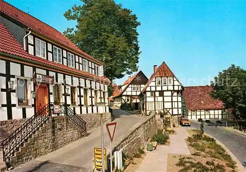 AK / Ansichtskarte Tecklenburg Fachwerkhaeuser beim Treppchen Kat. Tecklenburg