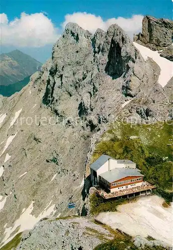 AK / Ansichtskarte Mittenwald Karwendel Tirol Karwendelbahn Bergstation gegen Karwendelgebirge Huber Karte Nr 8185 Kat. Schwaz