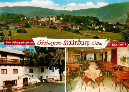 AK / Ansichtskarte Kollnburg Panorama Gasthof Pension Baumgartner Gaststube Kat. Kollnburg