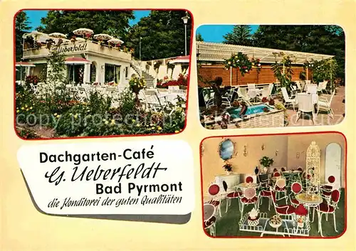 AK / Ansichtskarte Bad Pyrmont Dachgarten Cafe Ueberfeldt Kat. Bad Pyrmont