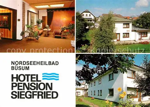 AK / Ansichtskarte Buesum Nordseebad Hotel Pension Siegfried Details Kat. Buesum