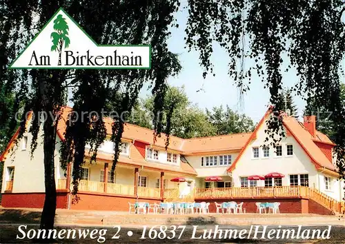 AK / Ansichtskarte Luhme Hotel Restaurant Am Birkenhain Kat. Rheinsberg