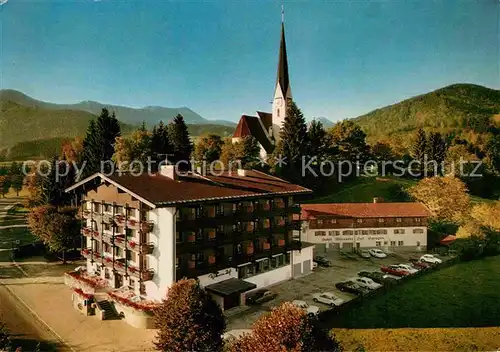 AK / Ansichtskarte Bad Wiessee Tegernsee Hotel Wiesseer Hof Kirche