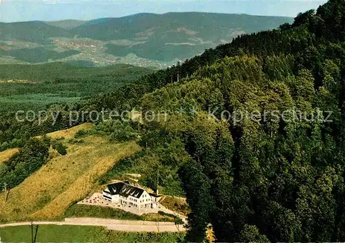 AK / Ansichtskarte Ebersteinburg Hoehenterrassencafe Hotel Merkurwald Fliegeraufnahme Kat. Baden Baden