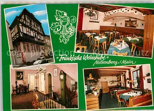 AK / Ansichtskarte Miltenberg Main Fraenkische Weinstube Gastraeume Treppe Kat. Miltenberg