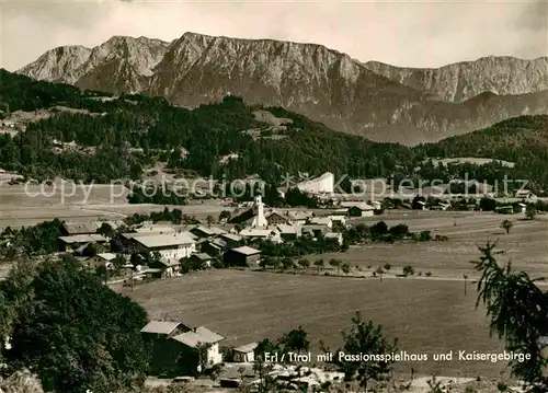 AK / Ansichtskarte Erl Tirol mit Passionsspielhaus und Kaisergebirge Kat. Erl