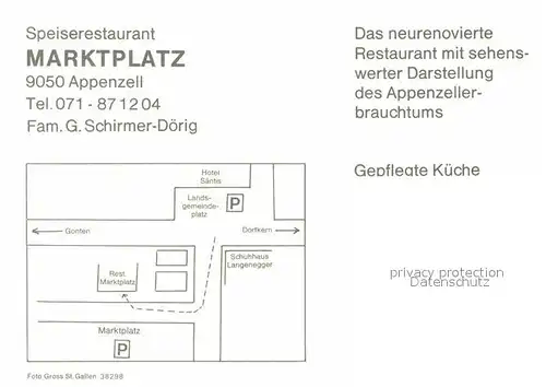 AK / Ansichtskarte Appenzell IR Restaurant Marktplatz Kat. Appenzell