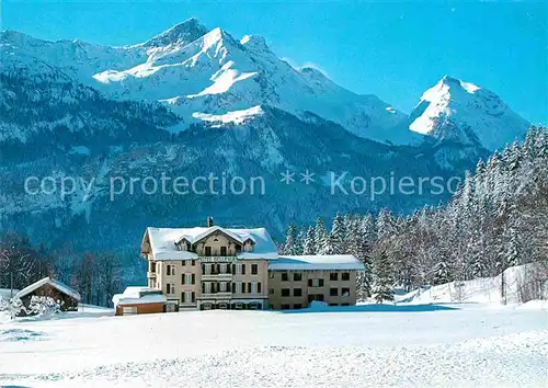 AK / Ansichtskarte Hasliberg Hohfluh Hotel Bellevue Evangelisches Erholungsheim Winterpanorama Alpen Kat. Hasliberg Hohfluh