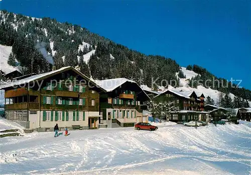 AK / Ansichtskarte Adelboden Hotel Pension Hari Schlegeli Gartenhaus im Winter Kat. Adelboden