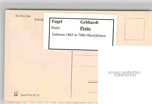 AK / Ansichtskarte Kuenstlerkarte Gebhardt Fugel Auferstehung Kat. Kuenstlerkarte