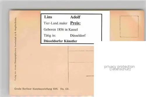AK / Ansichtskarte Kuenstlerkarte Adolf Lins Dorf Niederrhein Landwirtschaft Huehner Gaense Kuh  Kat. Kuenstlerkarte
