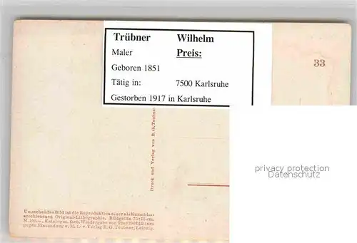 AK / Ansichtskarte Kuenstlerkarte Wilhelm Truebner Alt Heidelberg Kat. Kuenstlerkarte