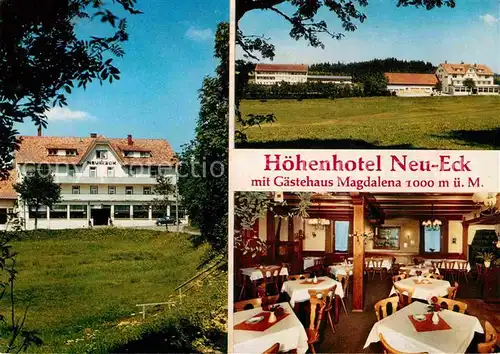 AK / Ansichtskarte Furtwangen Hoehenhotel Neu Eck mit Gaestehaus Magdalene Kat. Furtwangen im Schwarzwald