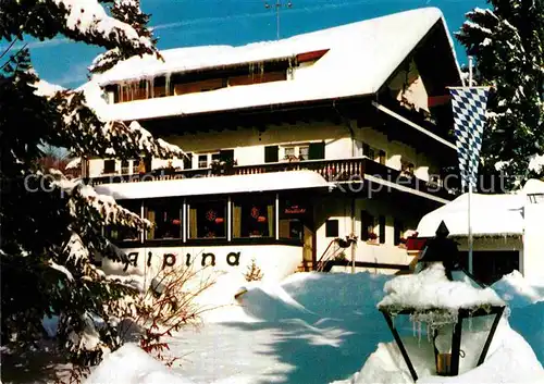 AK / Ansichtskarte Bad Wiessee Tegernsee Hotel Alpina Garni im Winter