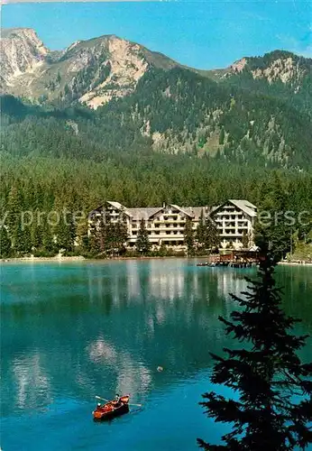 AK / Ansichtskarte Prags Hotel Lago di Braies Dolomiti Hotel Pragser Wildsee Pustertal Dolomiten Kat. Pragser Tal