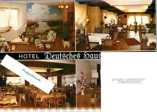 AK / Ansichtskarte Sandstedt Hotel Deutsches Haus Gastraeume Zimmer Kat. Sandstedt