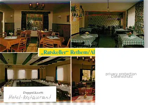 AK / Ansichtskarte Rethem Aller Ratskeller Hotel Restaurant Gast und Veranstaltungsraeume Kat. Rethem (Aller)