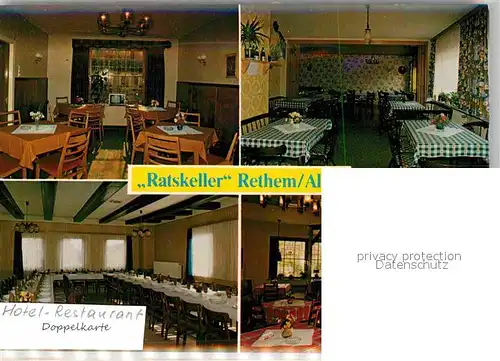 AK / Ansichtskarte Rethem Aller Hotel Restaurant Ratskeller Gast und Veranstaltungsraeume Kat. Rethem (Aller)