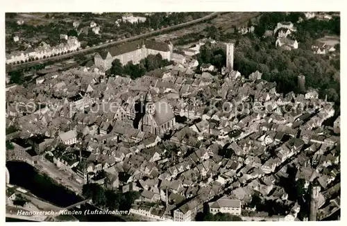 AK / Ansichtskarte Hann. Muenden Fliegeraufnahme Kat. Hann. Muenden