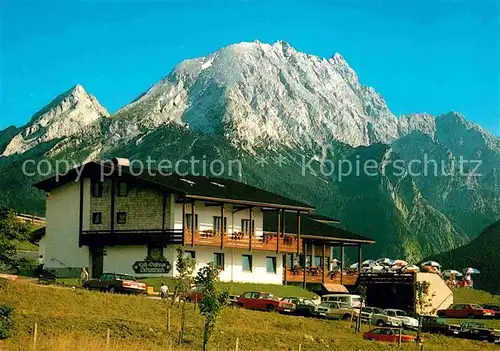 AK / Ansichtskarte Ramsau Berchtesgaden Gasthof Cafe Schwarzeck mit Watzmann Kat. Ramsau b.Berchtesgaden