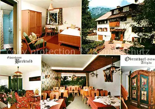 AK / Ansichtskarte Oberstdorf Gaestehaus Bertold Zimmer Gastraeume Kat. Oberstdorf