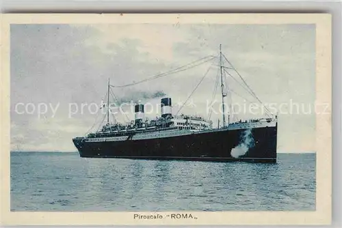 AK / Ansichtskarte Dampfer Oceanliner Piroscafo Roma Kat. Schiffe