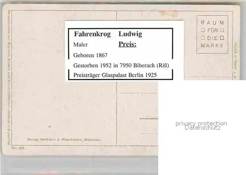 AK / Ansichtskarte Fahrenkrog Ludwig Die heilige Stunde Verlah Wiechmann Nr. 301 Kat. Kuenstlerkarte