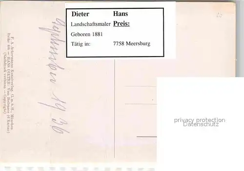 AK / Ansichtskarte Verlag Ackermann Kuenstlerpostkarte Nr. 4034 Hans Dieter Am Untersee  Kat. Verlage