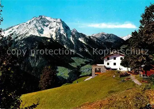 AK / Ansichtskarte Brandberg Tirol Berggasthaus Steinerkogel gegen Gruenberg Zillertaler Alpen Kat. Brandberg
