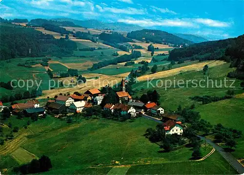 AK / Ansichtskarte Riggerding Ortsansicht mit Gasthof Pension Stetter Bayerischer Wald Fliegeraufnahme Kat. Schoellnach