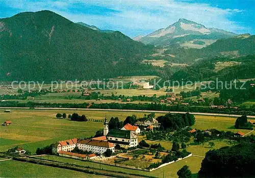 AK / Ansichtskarte Oberaudorf Karmelitenkloster Reisach mit Passionsspielhaus Erl Fliegeraufnahme Kat. Oberaudorf