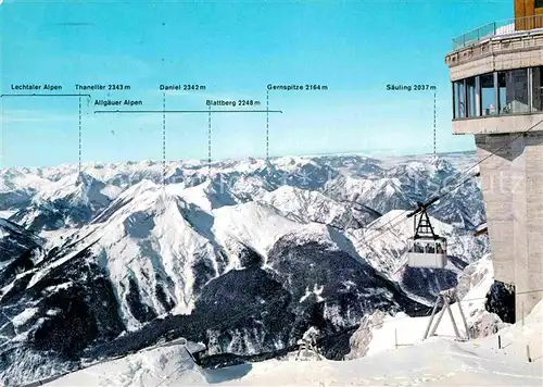 AK / Ansichtskarte Ehrwald Tirol Tiroler Zugspitzbahn Bergstation Blick gegen Lechtaler Alpen